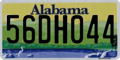AL license plate 56DH044