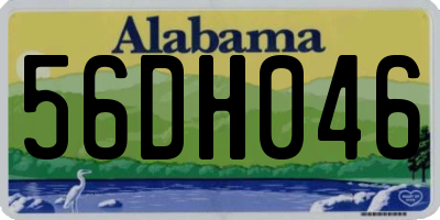 AL license plate 56DH046