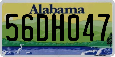 AL license plate 56DH047