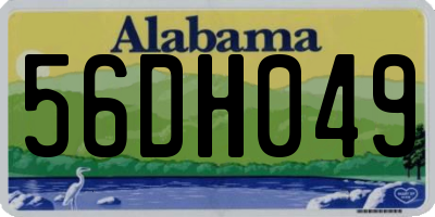 AL license plate 56DH049