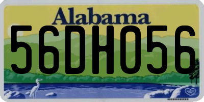 AL license plate 56DH056