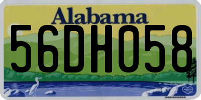 AL license plate 56DH058