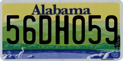 AL license plate 56DH059