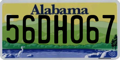 AL license plate 56DH067
