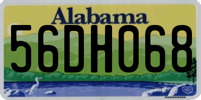 AL license plate 56DH068