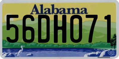 AL license plate 56DH071