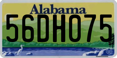 AL license plate 56DH075