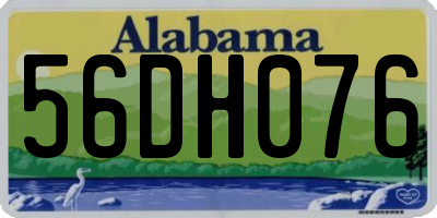 AL license plate 56DH076