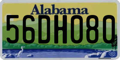 AL license plate 56DH080