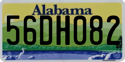 AL license plate 56DH082