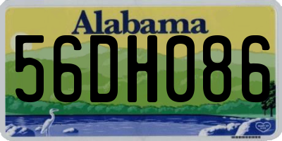 AL license plate 56DH086