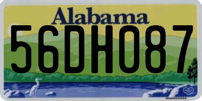 AL license plate 56DH087