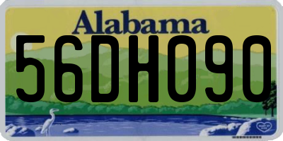 AL license plate 56DH090