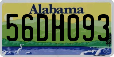 AL license plate 56DH093