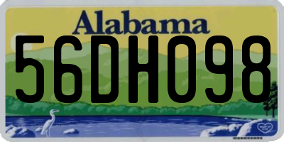 AL license plate 56DH098