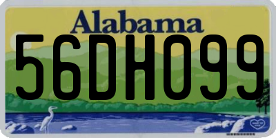 AL license plate 56DH099