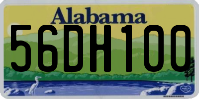 AL license plate 56DH100