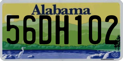 AL license plate 56DH102