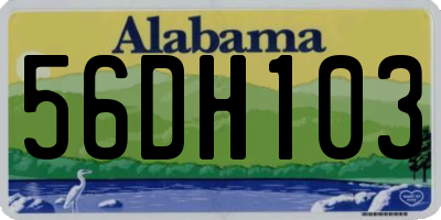 AL license plate 56DH103