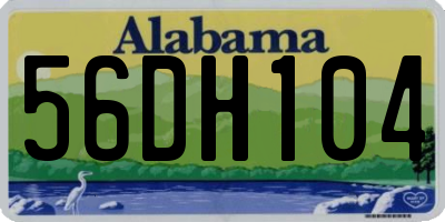 AL license plate 56DH104