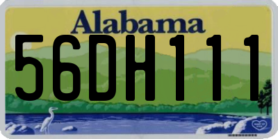 AL license plate 56DH111