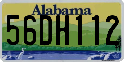 AL license plate 56DH112