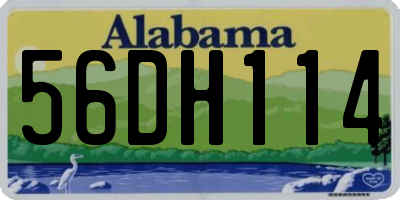 AL license plate 56DH114