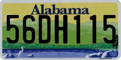 AL license plate 56DH115