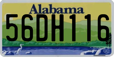 AL license plate 56DH116