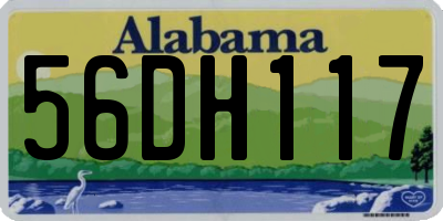 AL license plate 56DH117