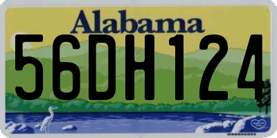 AL license plate 56DH124