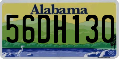 AL license plate 56DH130