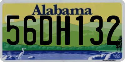 AL license plate 56DH132