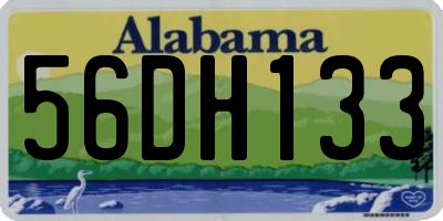 AL license plate 56DH133