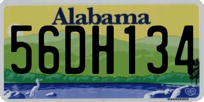 AL license plate 56DH134