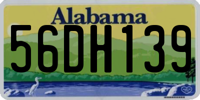 AL license plate 56DH139