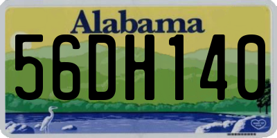 AL license plate 56DH140