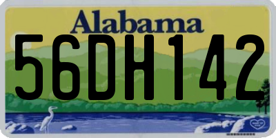 AL license plate 56DH142