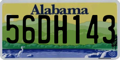 AL license plate 56DH143