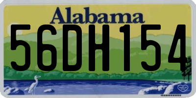 AL license plate 56DH154