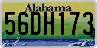 AL license plate 56DH173