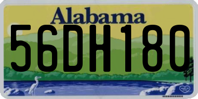AL license plate 56DH180