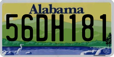 AL license plate 56DH181