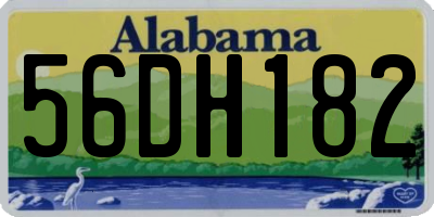 AL license plate 56DH182