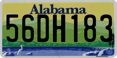 AL license plate 56DH183