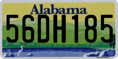 AL license plate 56DH185