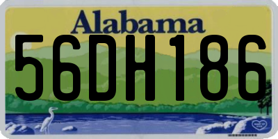 AL license plate 56DH186