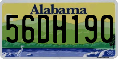 AL license plate 56DH190