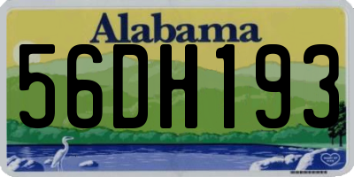 AL license plate 56DH193
