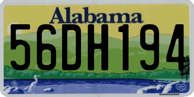 AL license plate 56DH194